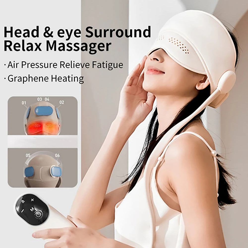 Electric Head Massager with Heat & Airbag Compression