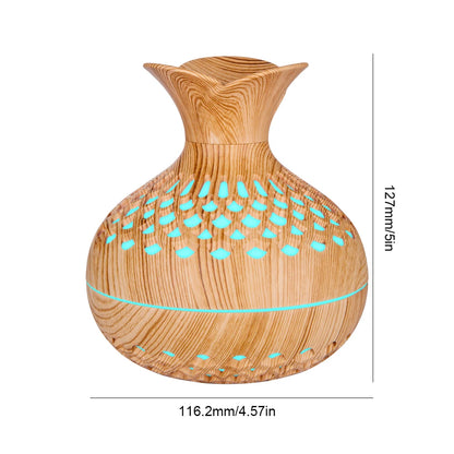 Wood Grain Flower Humidifier - USB Aromatherapy Diffuser