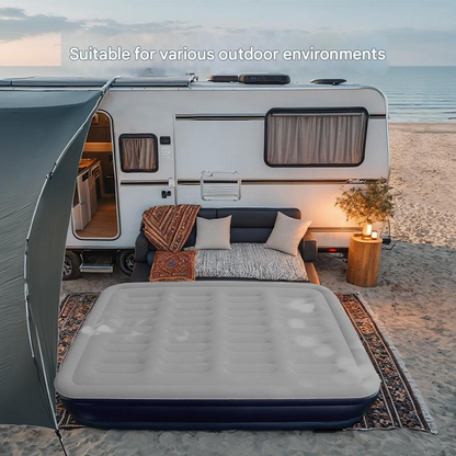 PVC Inflatable Mattress with Built-In Pump - 1-2 Person