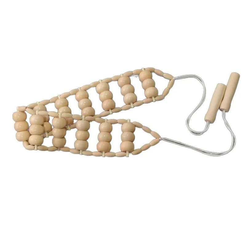 Wooden Back Roller Massager - Ergonomic Muscle Relief Tool
