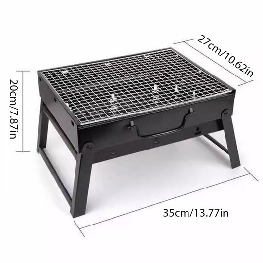 Portable BBQ Charcoal Grill - Stainless Steel Mini Kit